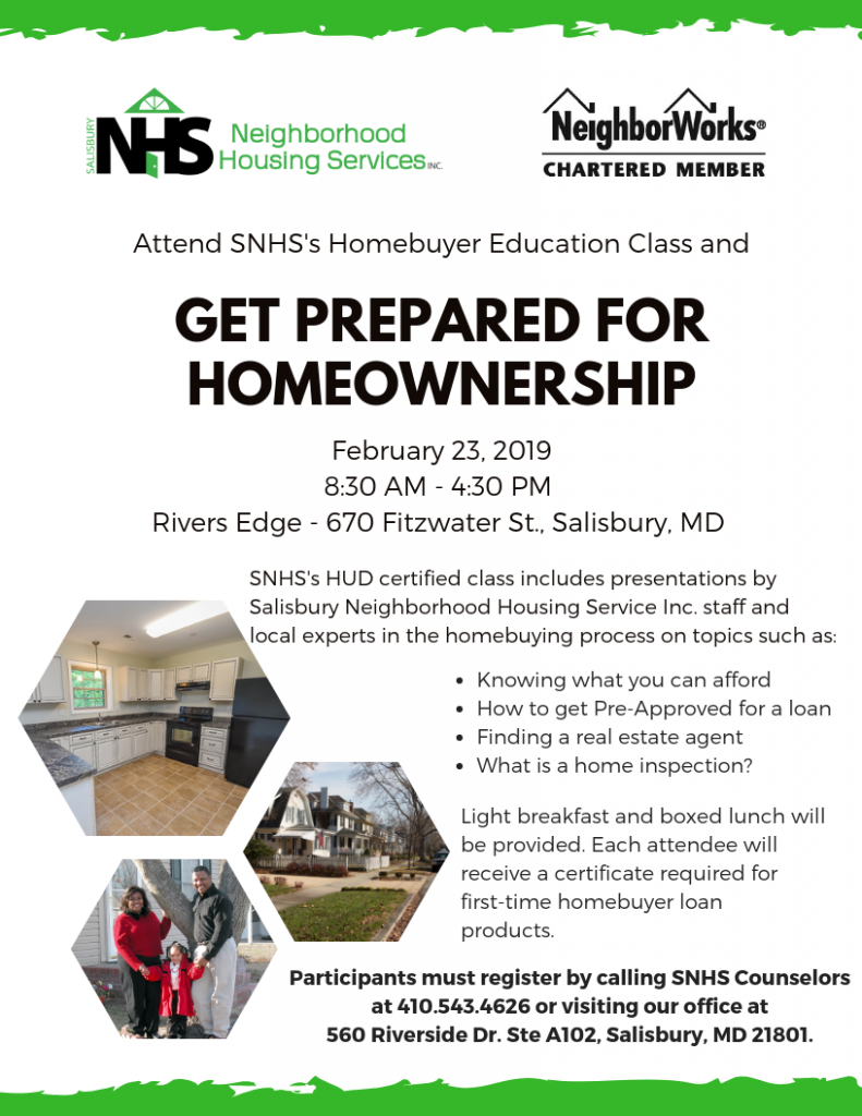 SNHS Homebuyers Education Workshop