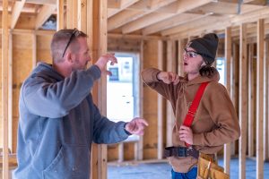 Parkside Student + Volunteer building house